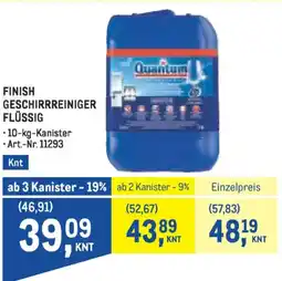 Metro Finish geschirrreiniger flüssig Angebot