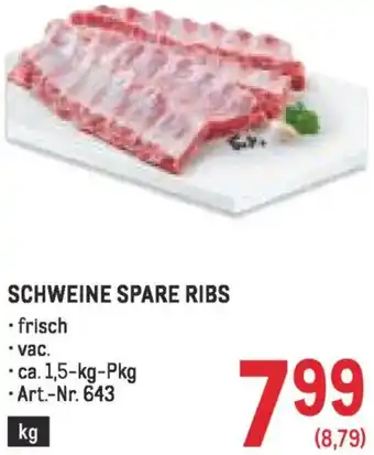 Schweine spare ribs