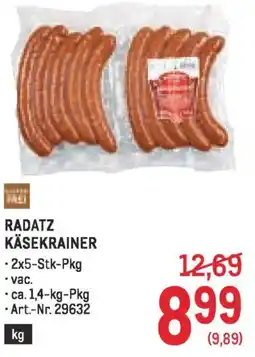 Metro Radatz käsekrainer Angebot