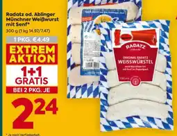 Billa Radatz od. Ablinger Münchner Weißwurst mit Senf Angebot