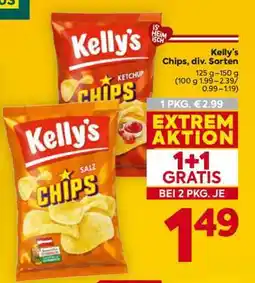 Billa Kelly's Chips div. Sorten Angebot