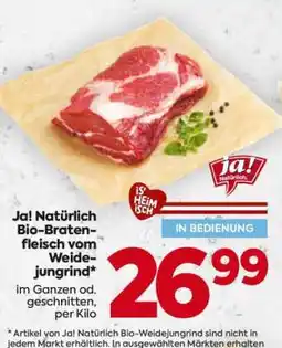 Billa Ja! Natürlich Bio-Bratenfleisch vom Weidejungrind Angebot