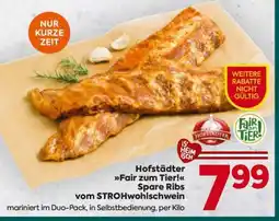 Billa Hofstädter Fair zum Tier! Spare Ribs vom STROHwohlSchwein Angebot