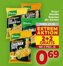 Billa Knorr Noodle Express div. Sorten Angebot