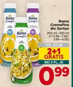 Billa Rama Cremefine div. Sorten Angebot