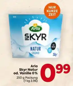 Billa Arla Skyr Natur od. Vanille 0% Angebot