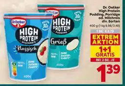 Billa Dr. Oetker High Protein Pudding, Porridge od. Milchreis div. Sorten Angebot