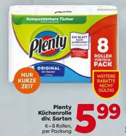 Billa Plenty Küchenrolle div. Sorten Angebot