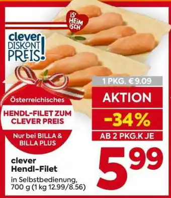 Billa clever Hendl-Filet Angebot