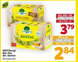 Billa Willi Dungl Bio-Tee div. Sorten Angebot