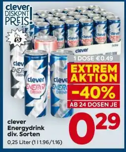 Billa clever Energydrink div. Sorten Angebot