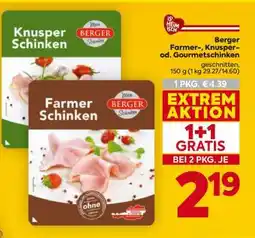 Billa Berger Farmer-, Knusper- od. Gourmetschinken Angebot
