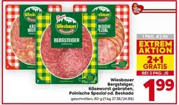 Billa Wiesbauer Bergsteiger, Käsewurst gebraten, Polnische Spezial od. Beskada Angebot