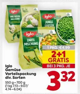 Billa Iglo Gemüse Vorteilspackung div. Sorten Angebot