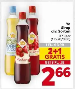 Billa Yo Sirup div. Sorten Angebot