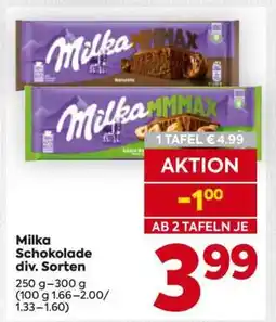 Billa Milka Schokolade div. Sorten Angebot