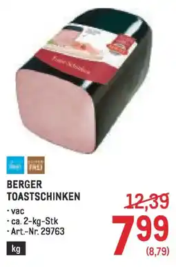 Metro Berger toastschinken Angebot