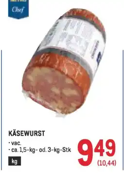 Metro käsewurst Angebot