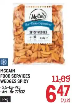 Metro Mccain food services wedges spicy Angebot