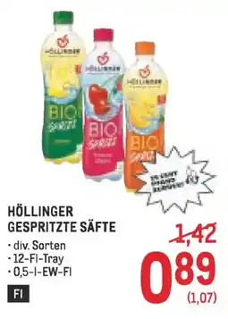Metro HÖLLINGER GESPRITZTE SÄFTE Angebot