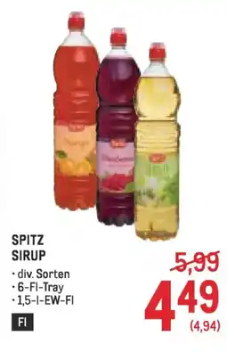 Metro SPITZ SIRUP Angebot