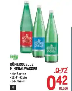 Metro RÖMERQUELLE MINERALWASSER Angebot