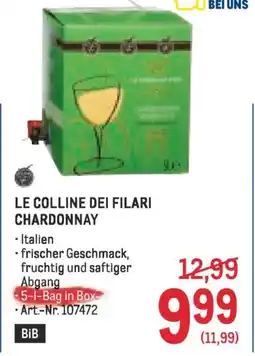 Metro LE COLLINE DEI FILARI CHARDONNAY Angebot