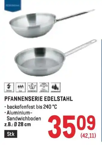 Metro PFANNENSERIE EDELSTAHL Angebot
