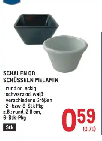 Metro SCHALEN OD. SCHÜSSELN MELAMIN Angebot