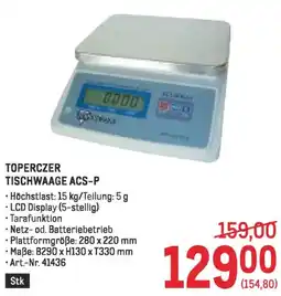 Metro Toperczer tischwaage acs-p Angebot