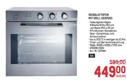 Metro Heissluftofen mit grill gco2001 Angebot