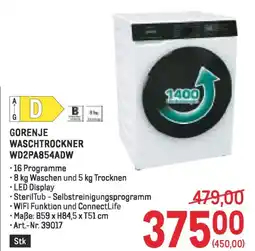 Metro Gorenje waschtrockner wd2pa854adw Angebot