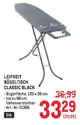 Metro Leifheit bügeltisch Angebot