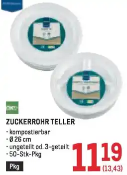 Metro Zuckerrohr teller Angebot