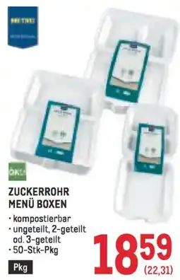 Metro Zuckerrohr menü boxen Angebot
