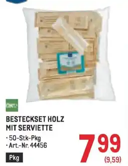Metro Besteckset holz mit serviette Angebot