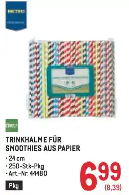 Metro Trinkhalme für smoothies aus papier Angebot