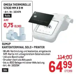 Metro Sumup kartenterminal solo + printer Angebot