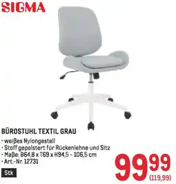 Metro Bürostuhl textil grau Angebot