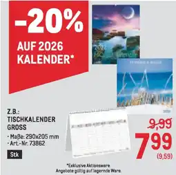 Metro Tischkalender gross Angebot