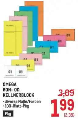 Metro Omega bon- od. kellnerblock Angebot
