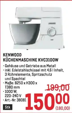Metro Kenwood küchenmaschine kvc3100w Angebot