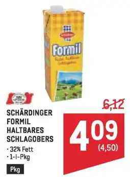 Metro Schärdinger formil haltbares schlagobers Angebot