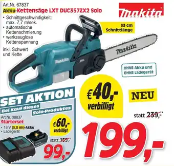Zgonc Akku-Kettensäge LXT DUC357ZX2 Solo Angebot