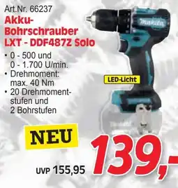 Zgonc Akku Bohrschrauber LXT - DDF487Z Solo Angebot