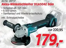 Zgonc Akku-Winkelschleifer DGA504Z Solo Angebot