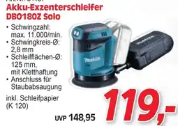 Zgonc Akku-Exzenterschleifer DB0180Z Solo Angebot
