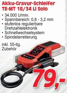 Zgonc Akku-Gravur-Schleifer TE-MT 18/34 Li Solo Angebot