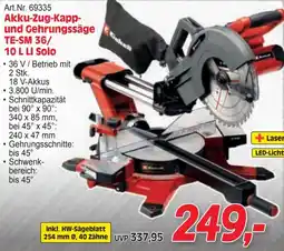 Zgonc Akku-Zug-Kapp- und Gehrungssäge TE-SM 36/ 10 L Li Solo Angebot