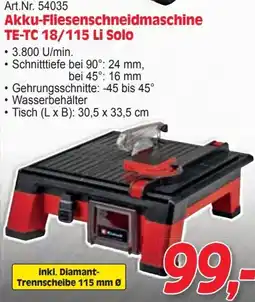 Zgonc Akku-Fliesenschneidmaschine Angebot